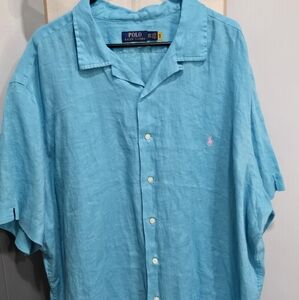 Ralph Lauren Men's Turquoise Casual Shirt